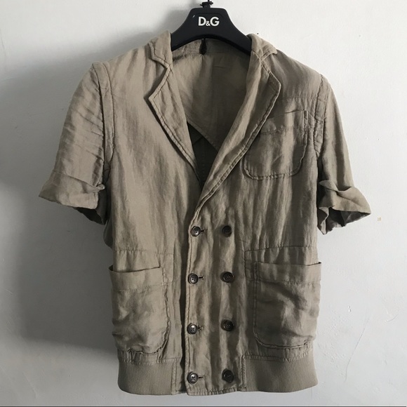Dolce & Gabbana Short Sleeve Linen Blazer - Picture 1 of 8